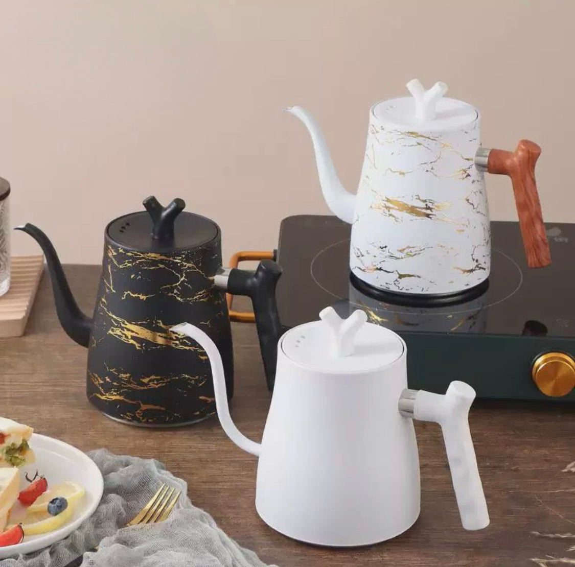 Smart Heat Induction Kettle, Electric Quick Heating Coffee Pot, Smart Hand Brewing Coffee Pot, Home Long Narrow Pour Over Coffee Kettle Smart Heat Induction Kettle, Electric Quick Heating Coffee Pot, Smart Hand Brewing Coffee Pot, Home Long Narrow Pour Over Coffee Kettle